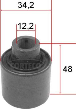 Corteco 80000091 - Сайлентблок, рычаг подвески колеса www.autospares.lv