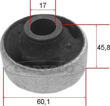 Corteco 80000259 - Сайлентблок, рычаг подвески колеса www.autospares.lv