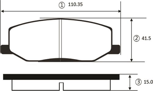 CTR GK0949 - Brake Pad Set, disc brake www.autospares.lv