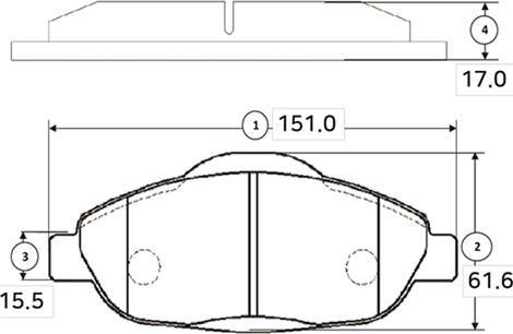 CTR GK0908 - Bremžu uzliku kompl., Disku bremzes autospares.lv