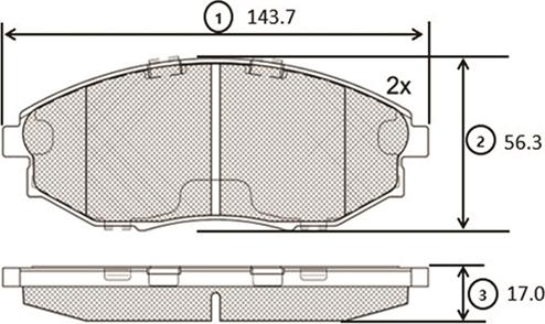 CTR GK0443 - Bremžu uzliku kompl., Disku bremzes www.autospares.lv