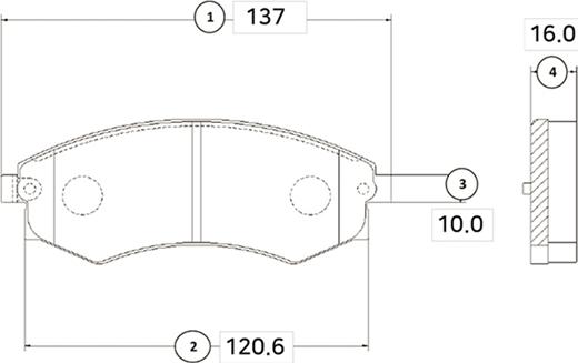 CTR GK0464 - Bremžu uzliku kompl., Disku bremzes www.autospares.lv