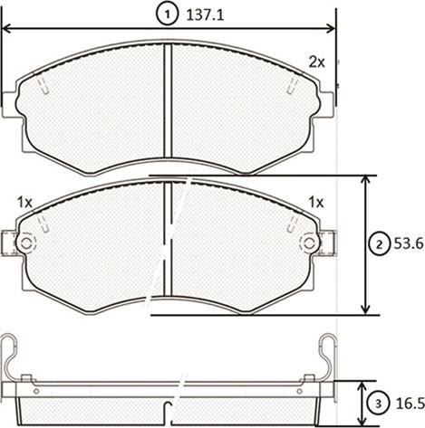 CTR GK0461 - Bremžu uzliku kompl., Disku bremzes www.autospares.lv