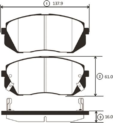 CTR GK0547 - Bremžu uzliku kompl., Disku bremzes www.autospares.lv