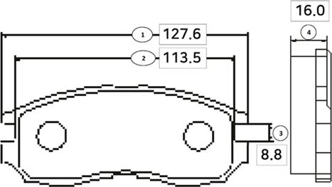 CTR GK0575 - Тормозные колодки, дисковые, комплект www.autospares.lv