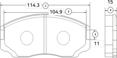 CTR GK0571 - Brake Pad Set, disc brake www.autospares.lv