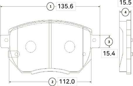 CTR GK0735 - Bremžu uzliku kompl., Disku bremzes www.autospares.lv