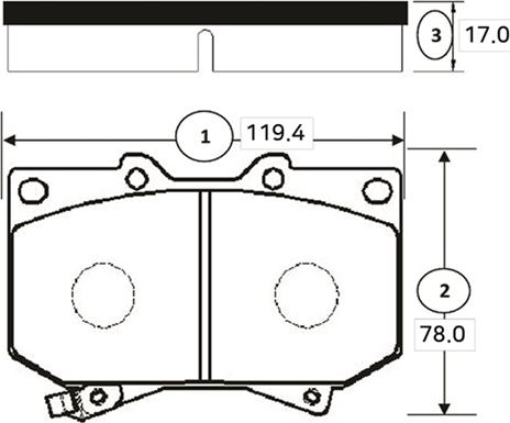 CTR GK1044 - Brake Pad Set, disc brake www.autospares.lv