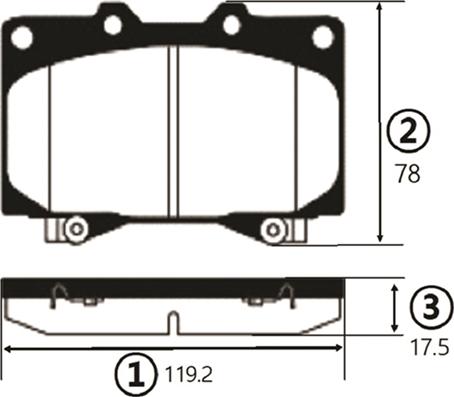 CTR GK1043 - Brake Pad Set, disc brake www.autospares.lv