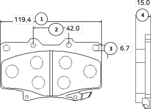 CTR GK1019 - Bremžu uzliku kompl., Disku bremzes www.autospares.lv