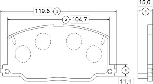 CTR GK1035 - Brake Pad Set, disc brake www.autospares.lv