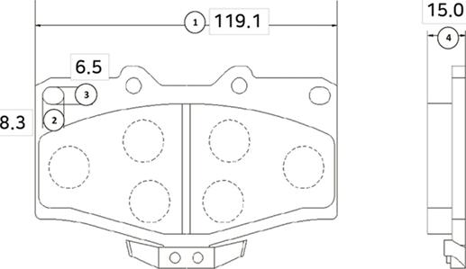 CTR GK1030 - Bremžu uzliku kompl., Disku bremzes autospares.lv