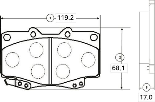 CTR GK1070 - Bremžu uzliku kompl., Disku bremzes www.autospares.lv