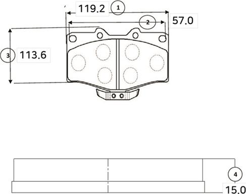 CTR GK1109 - Тормозные колодки, дисковые, комплект www.autospares.lv