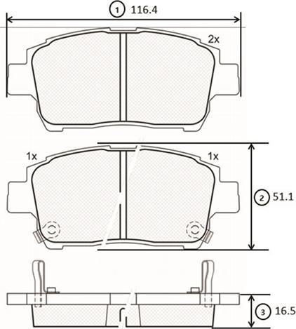 CTR GK1105 - Тормозные колодки, дисковые, комплект www.autospares.lv