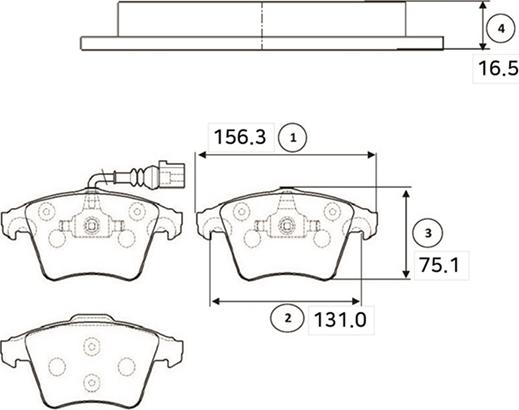 CTR GK1258 - Bremžu uzliku kompl., Disku bremzes www.autospares.lv