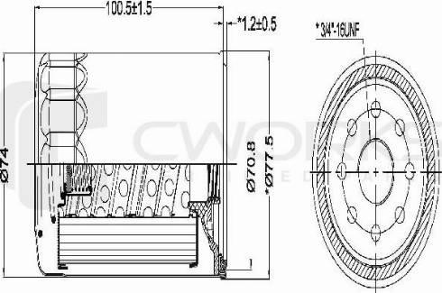 Cworks B110G0085 - Eļļas filtrs autospares.lv