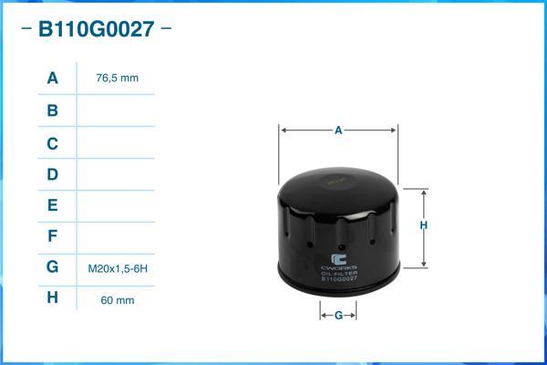 Cworks B110G0027 - Eļļas filtrs autospares.lv