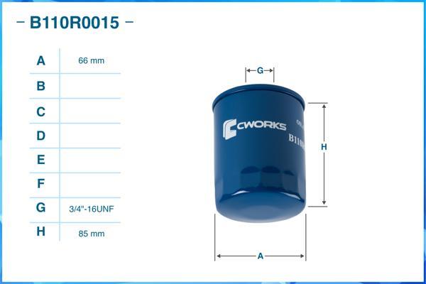 Cworks B110R0015 - Eļļas filtrs autospares.lv