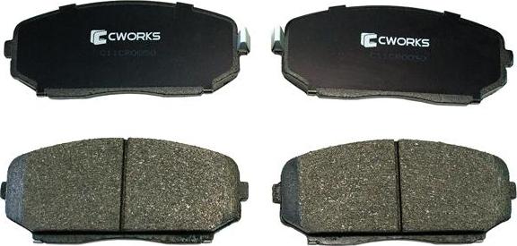 Cworks C11CR0050 - Тормозные колодки, дисковые, комплект www.autospares.lv