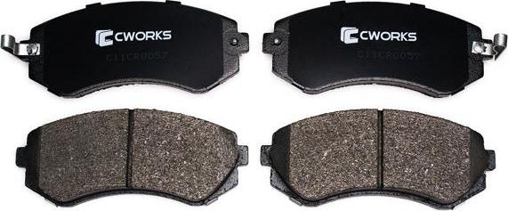 Cworks C11CR0057 - Тормозные колодки, дисковые, комплект www.autospares.lv