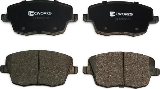 Cworks C11CR0075 - Тормозные колодки, дисковые, комплект www.autospares.lv