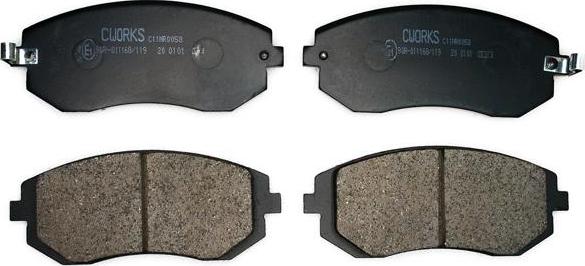 Cworks C11NR0058 - Brake Pad Set, disc brake www.autospares.lv