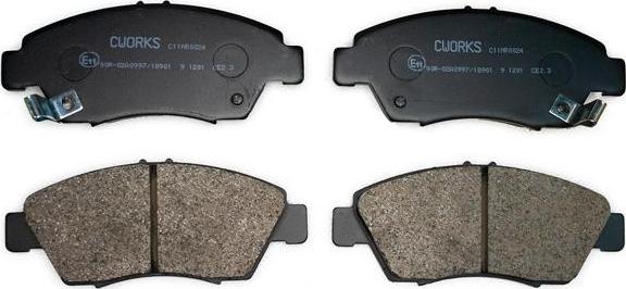 Cworks C11NR0024 - Brake Pad Set, disc brake www.autospares.lv