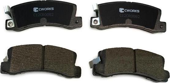 Cworks C12CR0082 - Тормозные колодки, дисковые, комплект www.autospares.lv