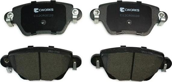 Cworks C12CR0028 - Brake Pad Set, disc brake www.autospares.lv