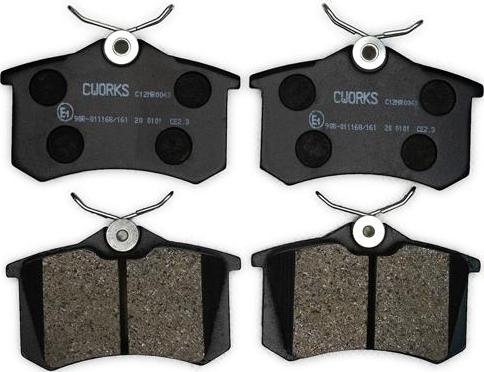 Cworks C12NR0043 - Brake Pad Set, disc brake www.autospares.lv