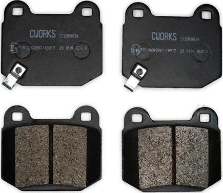 Cworks C12NR0034 - Brake Pad Set, disc brake www.autospares.lv