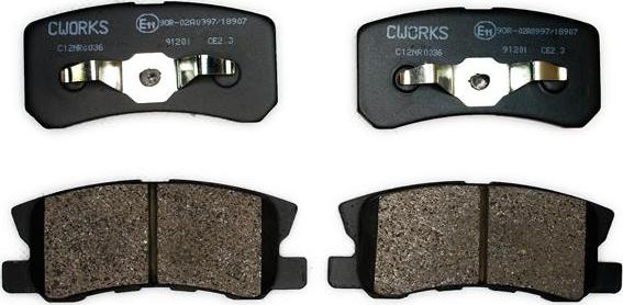 Cworks C12NR0036 - Brake Pad Set, disc brake www.autospares.lv