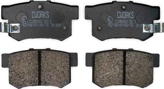 Cworks C12NR0020 - Brake Pad Set, disc brake www.autospares.lv