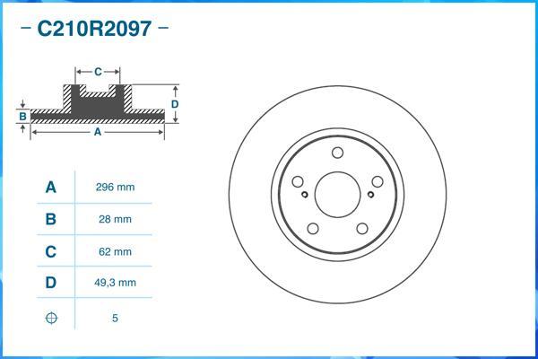 Cworks C210R2097 - Тормозной диск www.autospares.lv