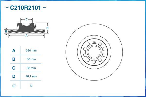 Cworks C210R2101 - Bremžu diski autospares.lv