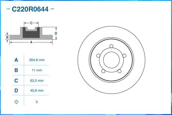 Cworks C220R0644 - Bremžu diski autospares.lv