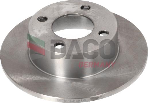 DACO Germany 604715 - Bremžu diski www.autospares.lv