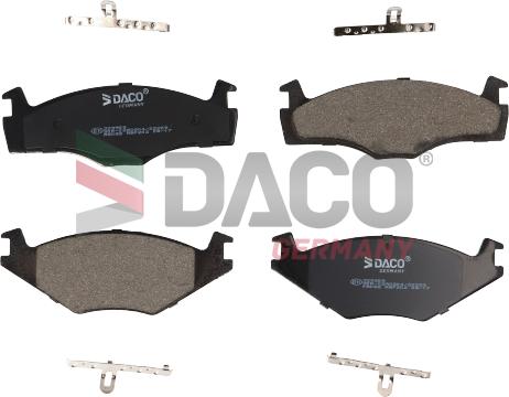 DACO Germany 329969 - Тормозные колодки, дисковые, комплект www.autospares.lv