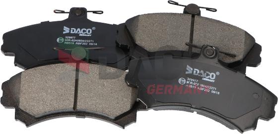 DACO Germany 329977 - Bremžu uzliku kompl., Disku bremzes autospares.lv