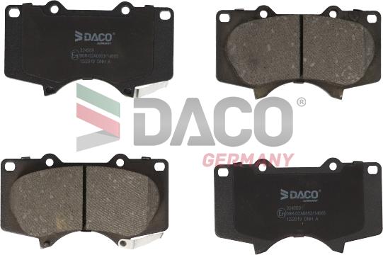 DACO Germany 324569 - Bremžu uzliku kompl., Disku bremzes www.autospares.lv