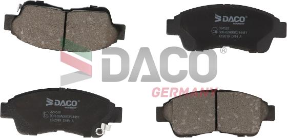 DACO Germany 324528 - Bremžu uzliku kompl., Disku bremzes www.autospares.lv