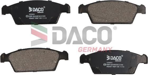 DACO Germany 325001 - Bremžu uzliku kompl., Disku bremzes autospares.lv