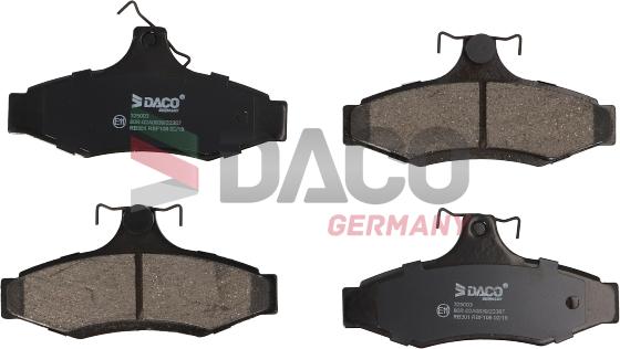 DACO Germany 325003 - Тормозные колодки, дисковые, комплект www.autospares.lv