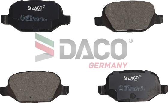 DACO Germany 320906 - Bremžu uzliku kompl., Disku bremzes autospares.lv