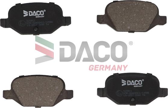 DACO Germany 320911 - Bremžu uzliku kompl., Disku bremzes www.autospares.lv