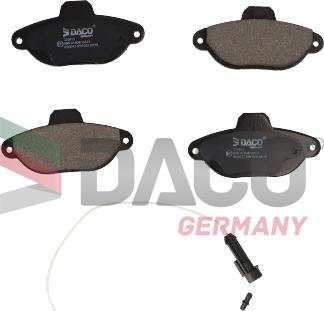 DACO Germany 320913 - Тормозные колодки, дисковые, комплект www.autospares.lv