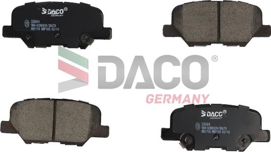 DACO Germany 320604 - Bremžu uzliku kompl., Disku bremzes www.autospares.lv