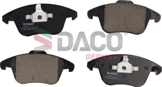 DACO Germany 320630 - Тормозные колодки, дисковые, комплект www.autospares.lv