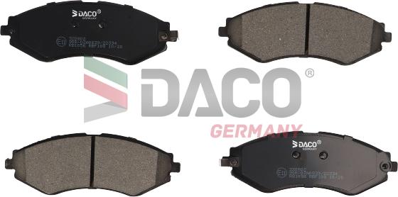 DACO Germany 320802 - Тормозные колодки, дисковые, комплект www.autospares.lv